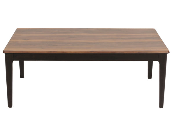 Couchtisch Beistelltisch Sofatisch HDF Laminat 46x120x70cm Sheesham-Optik dunkle Beine