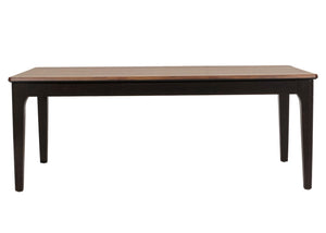 Couchtisch Beistelltisch Sofatisch HDF Laminat 46x120x70cm Sheesham-Optik dunkle Beine