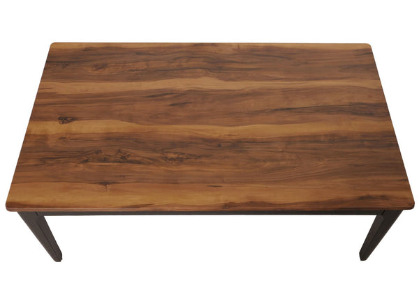 Couchtisch Beistelltisch Sofatisch HDF Laminat 46x120x70cm Sheesham-Optik dunkle Beine