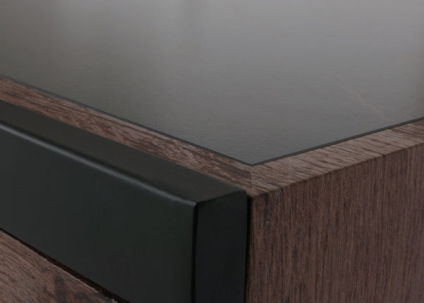 Couchtisch Sofatisch Wohnzimmertisch Eisen Sinterstein 43x120x64cm schwarz dunkelbraun