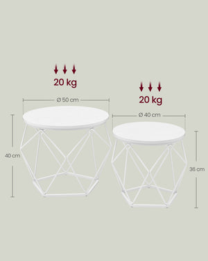 Couchtisch Tischset 2er Set Rund