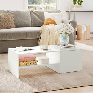 Couchtisch verstellbar modern für Wohnzimmer weiss