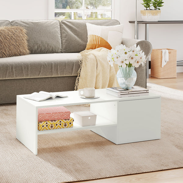 Couchtisch verstellbar modern für Wohnzimmer weiss