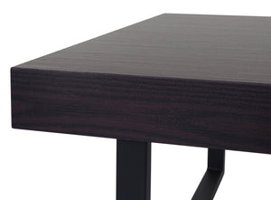 Couchtisch Wohnzimmertisch 40x110x60cm Wenge dunkle Metallfüsse