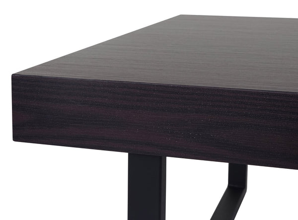 Couchtisch Wohnzimmertisch 40x110x60cm Wenge dunkle Metallfüsse