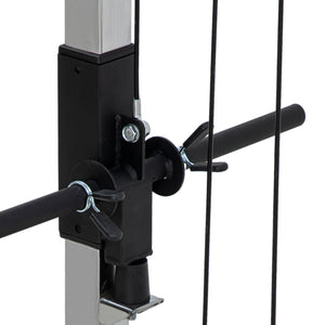 Crossover-Fitnessgestell Kabelzug Home Gym Trainingsgerät Stahl schwarz