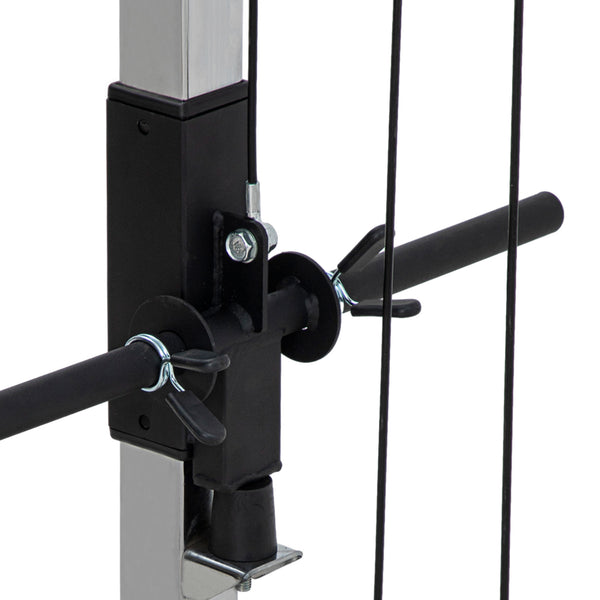 Crossover-Fitnessgestell Kabelzug Home Gym Trainingsgerät Stahl schwarz