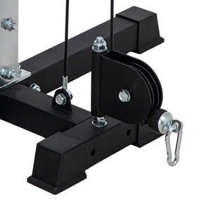 Crossover-Fitnessgestell Kabelzug Home Gym Trainingsgerät Stahl schwarz