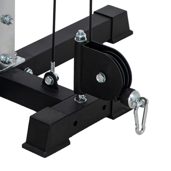 Crossover-Fitnessgestell Kabelzug Home Gym Trainingsgerät Stahl schwarz