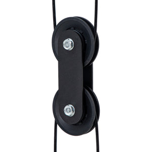 Crossover-Fitnessgestell Kabelzug Home Gym Trainingsgerät Stahl schwarz