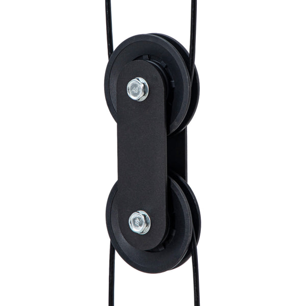 Crossover-Fitnessgestell Kabelzug Home Gym Trainingsgerät Stahl schwarz