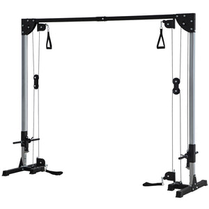 Crossover-Fitnessgestell Kabelzug Home Gym Trainingsgerät Stahl schwarz