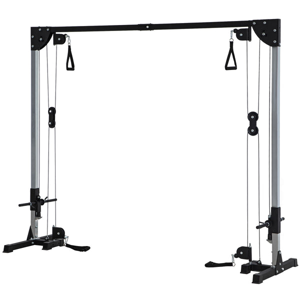 Crossover-Fitnessgestell Kabelzug Home Gym Trainingsgerät Stahl schwarz