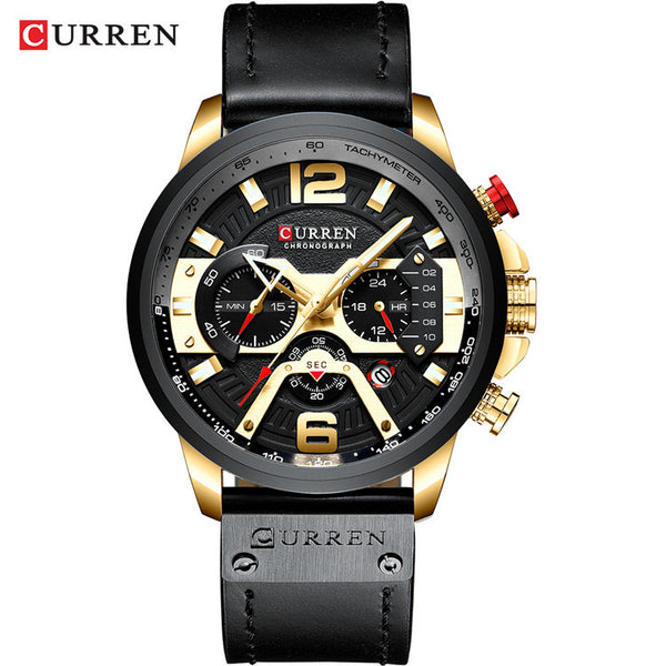 Curren Men's Quartz Wristwatch, 48mm Case, Black
