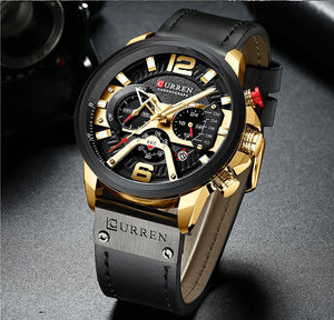 Curren Men's Quartz Wristwatch, 48mm Case, Black