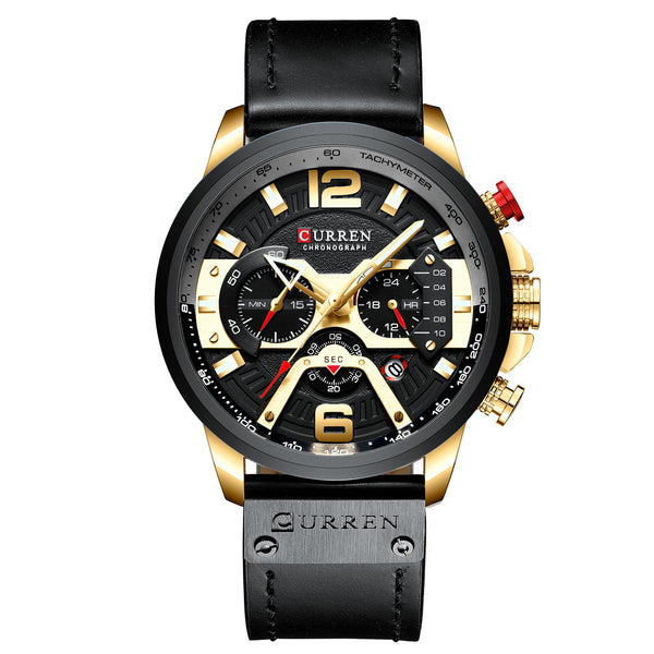 Curren Men's Quartz Wristwatch, 48mm Case, Black
