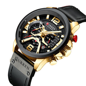 Curren Men's Quartz Wristwatch, 48mm Case, Black