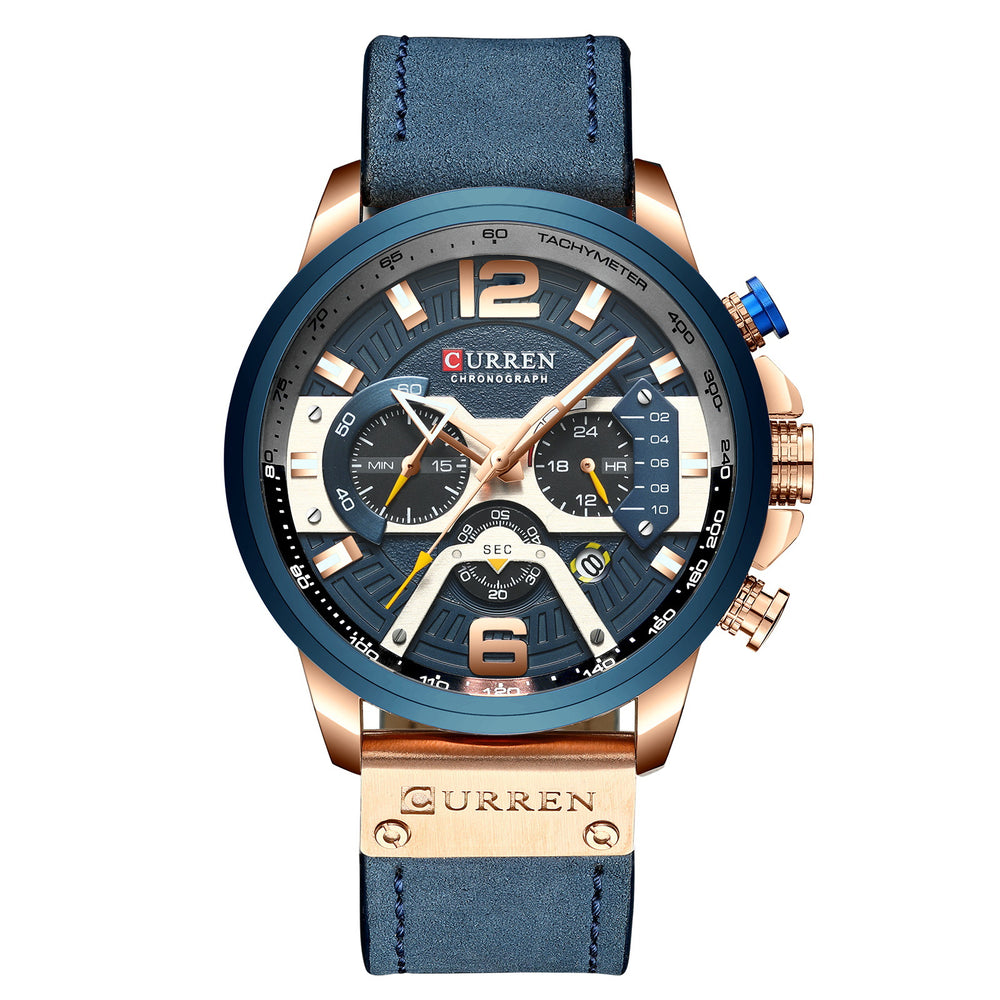 Curren Herren Armbanduhr Quarz 48mm Gehäuse Blue