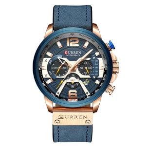 Curren Men's Quartz Wristwatch, 48mm Case, Blue