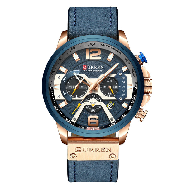Curren Men's Quartz Wristwatch, 48mm Case, Blue
