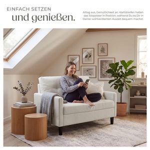 Sofa Viborg 2-Sitzer mit Federkern creme