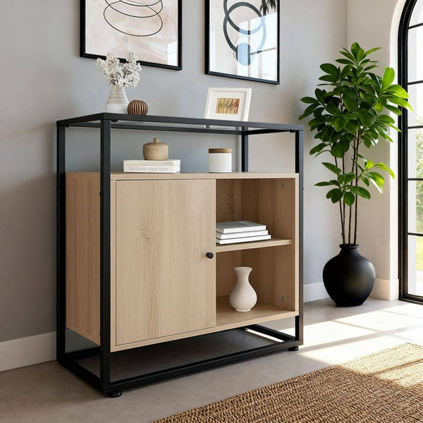 Kommode Conventry 70x38x80,5cm Industrial Holz hell, Eiche Sonoma