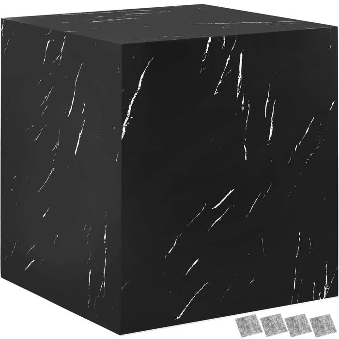 Couchtisch Lasley Marmor Optik schwarz 45 x 45 x 50 cm