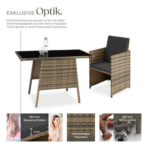 Rattan Sitzgruppe Lausanne natur