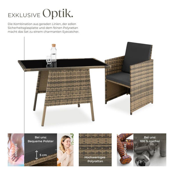 Rattan Sitzgruppe Lausanne natur