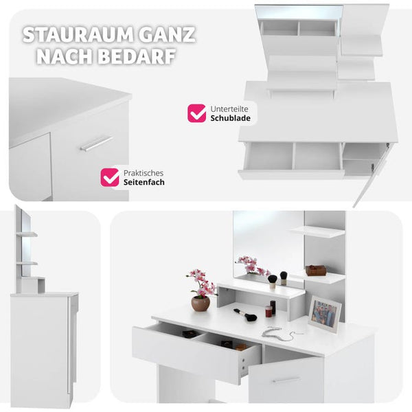 Zoe white dressing table