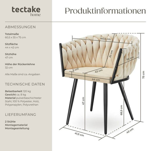 Esszimmerstuhl Astano Sand 2er Set