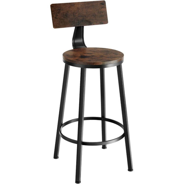 Set Barhocker Poole Industrial Holz dunkel, rustikal 4er Set