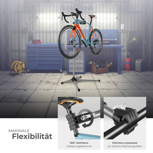 Fahrradmontageständer mit Werkzeugablage
