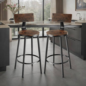2 Barhocker Poole Industrial dunkelbraun