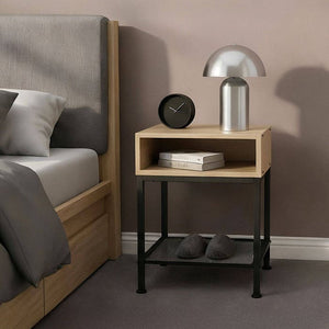Nachttisch Harlow 40,5x40,5x52,5cm Industrial hellbraun