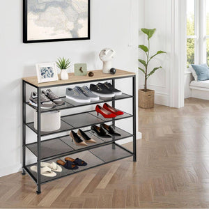 Schuhregal Sheffield Industrial Holz hell, Eiche Sonoma