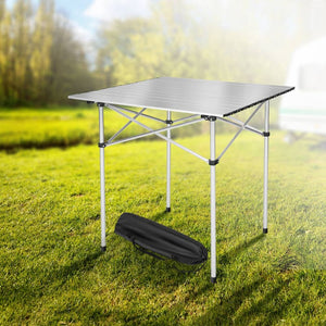 Camping Klapptisch aus Aluminium inkl. Tasche 70x70x70cm