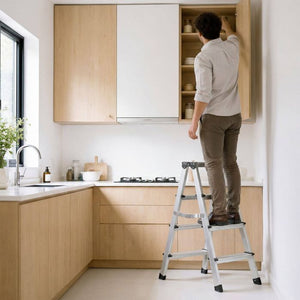 Doppelseitige Aluminium Trittleiter