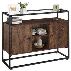 Sideboard Oldham 100x38x80,5cm Industrial dunkelbraun