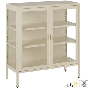 Metallvitrine Baker creme