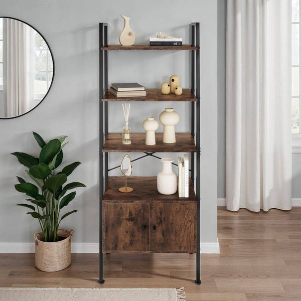 Leiterregal Brentwood Industrial Holz dunkel, rustikal