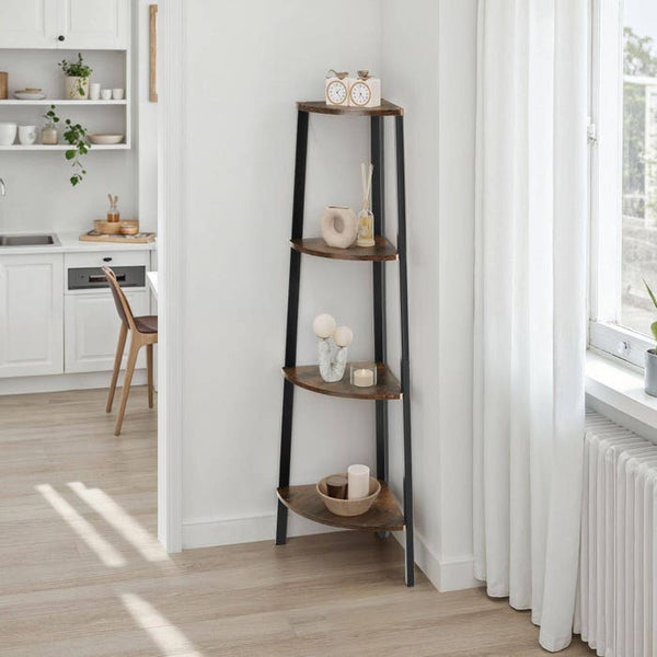 Eckregal Newbridge 34x34x125cm Industrial dunkelbraun