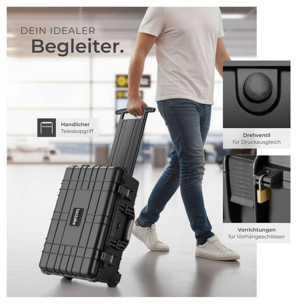 Transportkoffer rollbar mit Teleskopgriff