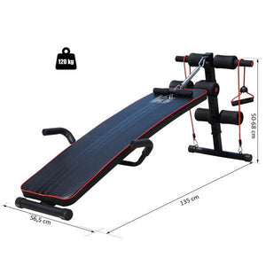 Sit Up Bank Bauchtrainer Trainingsbank Widerstandsbänder Stahl