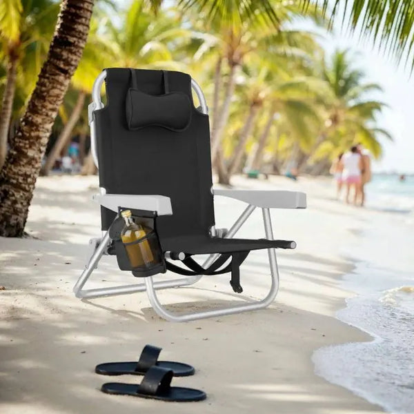 Aluminium Strandstuhl Coral schwarz pro Stück