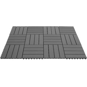 Terrassenfliesen Tegulas grau 22er Set