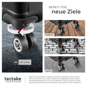 Trolley Set 3-tlg. aus Hartschale, schwarz