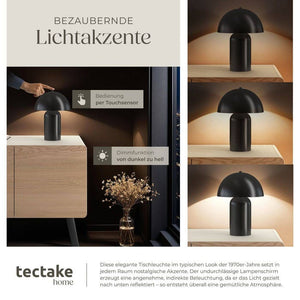 Retro-Tischlampe Kade schwarz