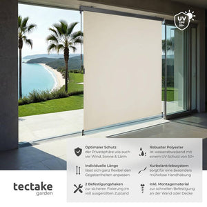 Senkrechtmarkise Eloise beige 160 x 250 cm