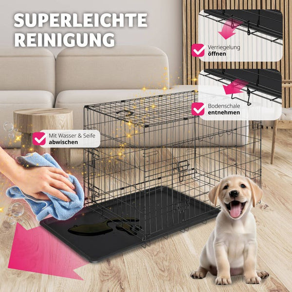 Hundekäfig-Gitterbox Luna 91,5 x 59,5 x 64 cm
